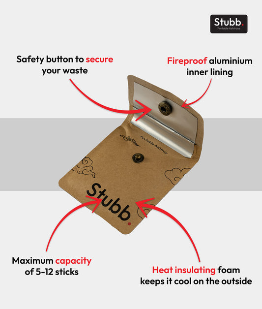 Brown Kraft Stubb Pocket Ashtray