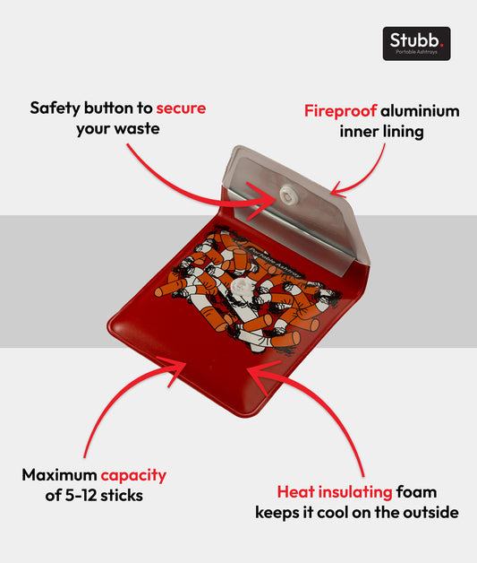 Red EVA Stubb Pocket Ashtray