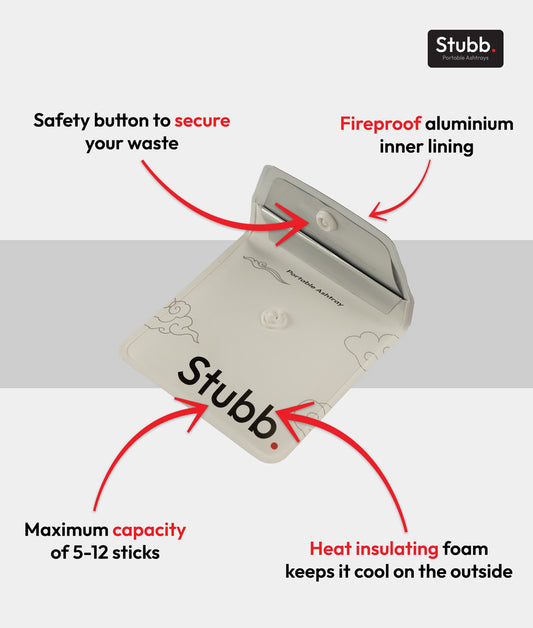 White EVA Stubb Pocket Ashtray