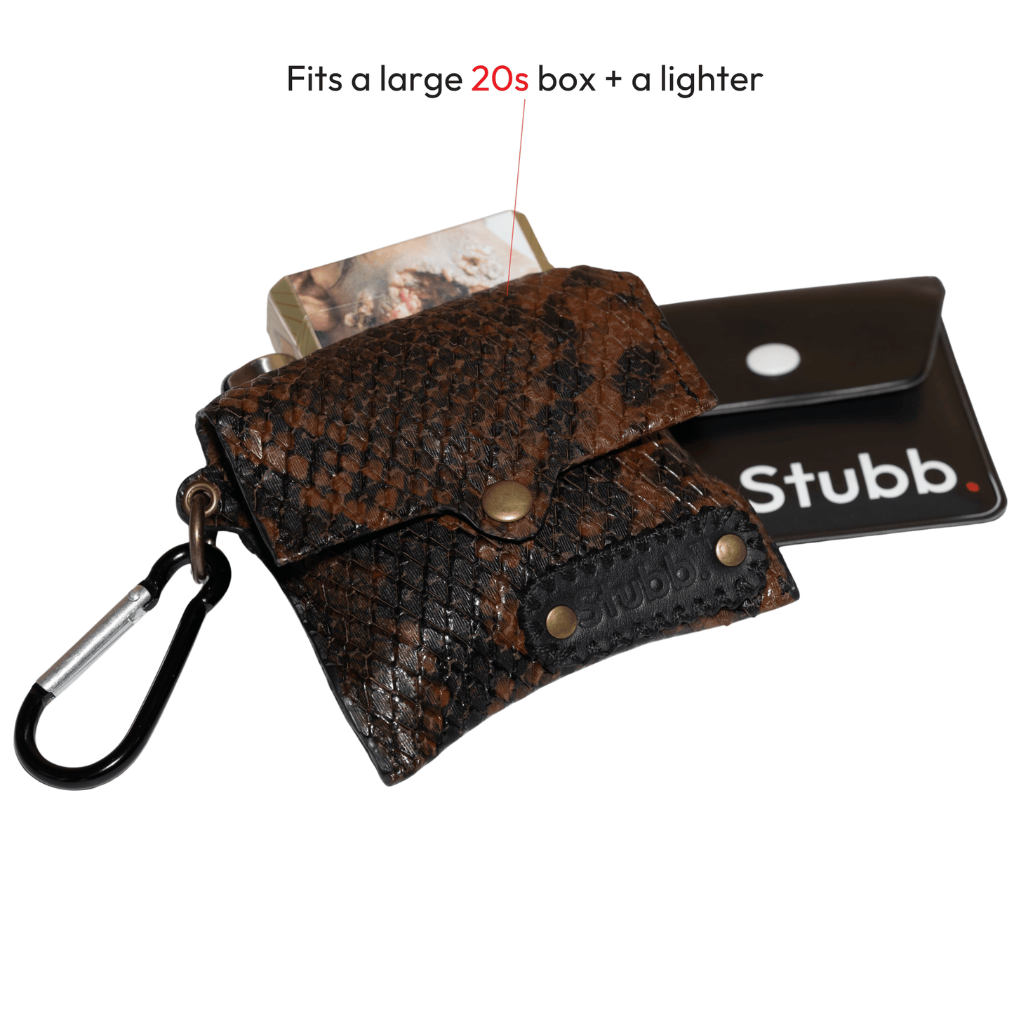 Portable Ashtray Skins - Leather - Brown