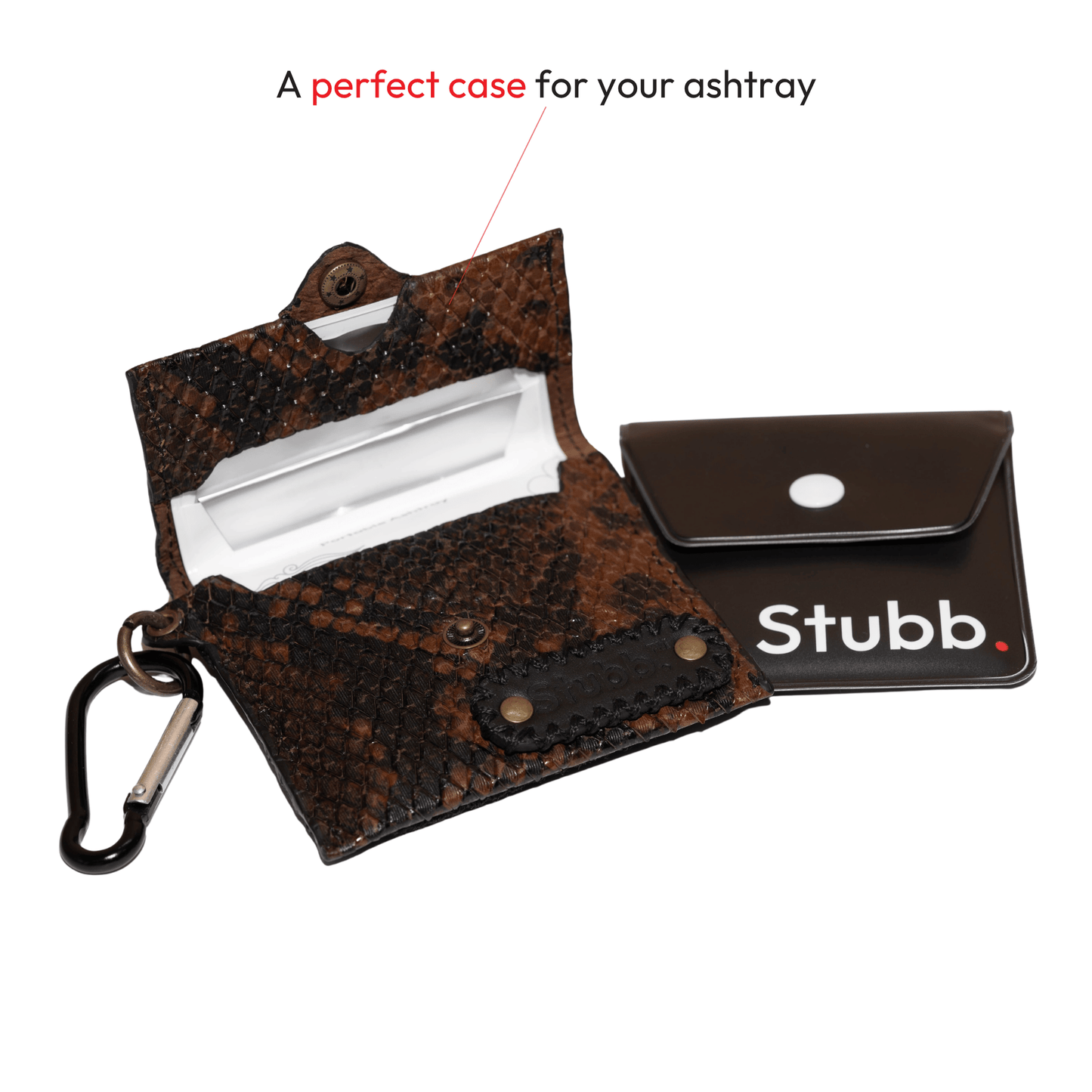 Portable Ashtray Skins - Leather - Brown