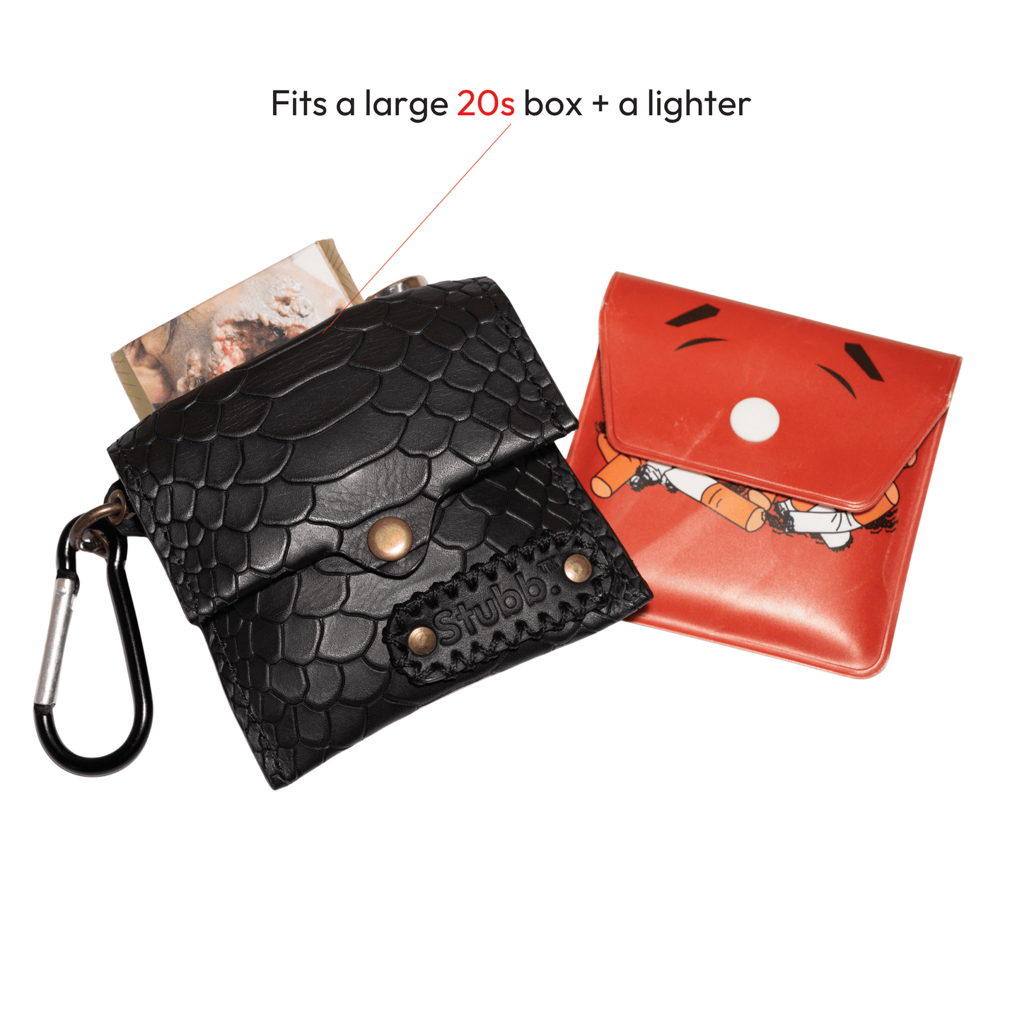 Portable Ashtray Skins - Leather - Black Croco
